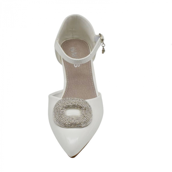 Pantofi cu toc pentru fete MRS M2024-13A, Alb [3]