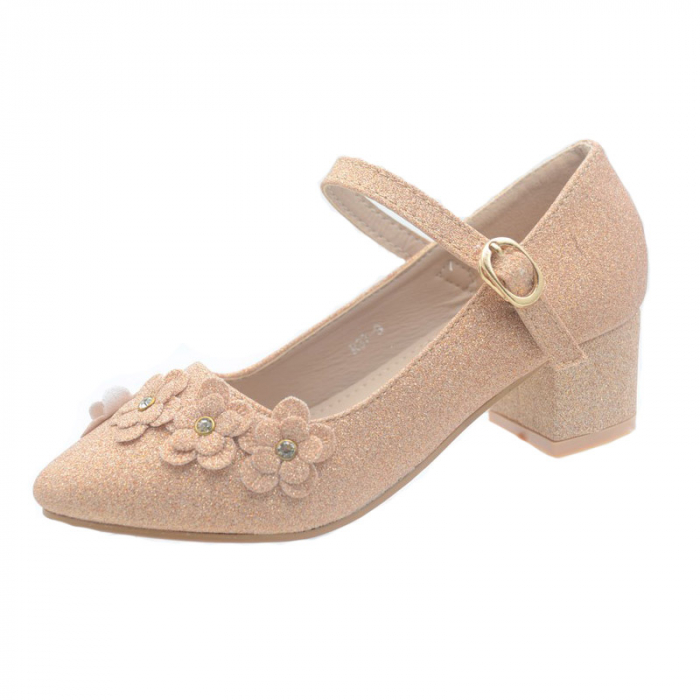Pantofi cu toc pentru fete MRS R37-9R-30, Roz [1]