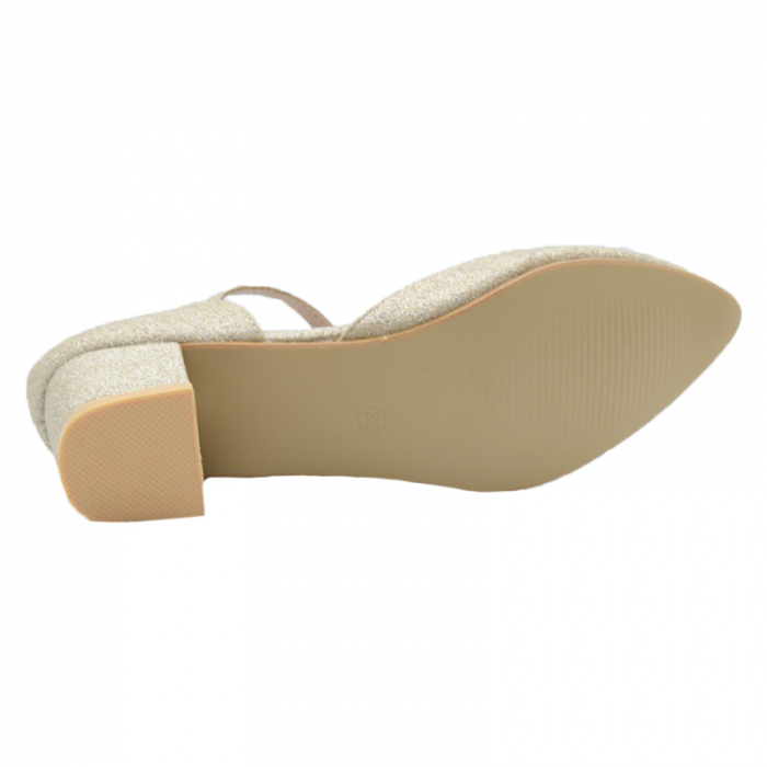 Pantofi cu toc pentru fete MRS M707-7A-31, Auriu [2]