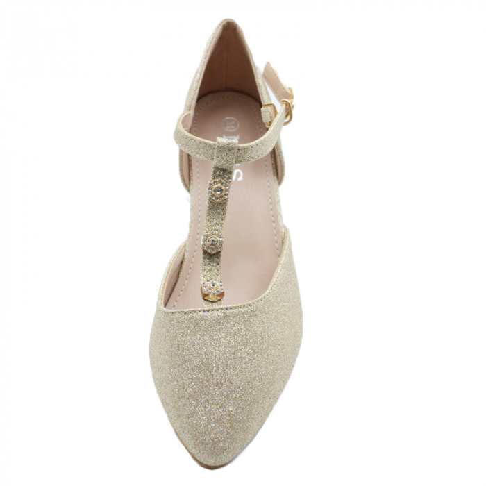 Pantofi cu toc pentru fete MRS M707-7A-31, Auriu [3]