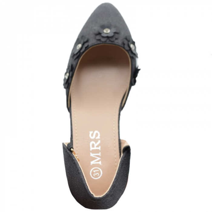 Pantofi cu toc pentru fete MRS M7070-4-30, Negru [4]