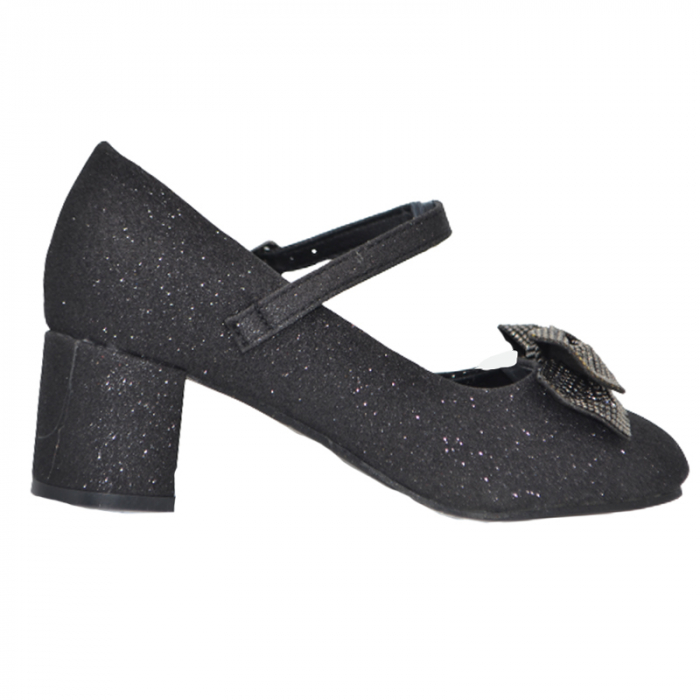 Pantofi cu toc pentru fete MRS R1538N, Negru [2]