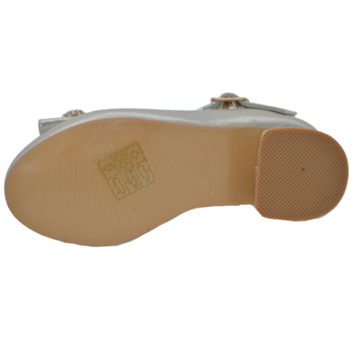 Pantofi cu toc pentru fete MRS R722, Auriu [4]