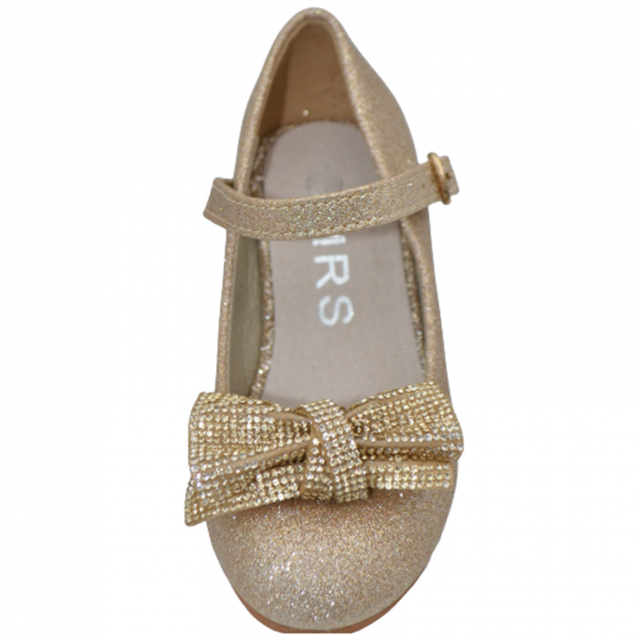 Pantofi cu toc pentru fete MRS R1538, Auriu [3]