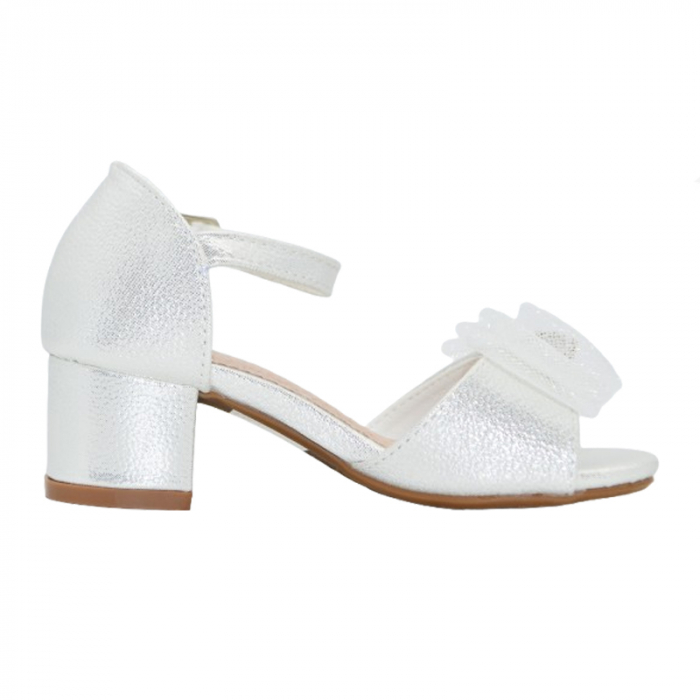 Sandale cu toc pentru fete MRS R-1051, Alb [4]