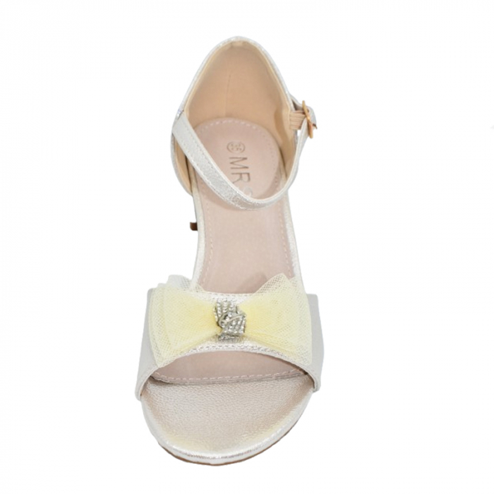 Sandale cu toc pentru fete MRS M-1051, Bej [2]