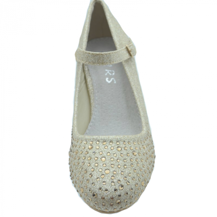 Pantofi cu toc pentru fete MRS R1311-1AU-29, Auriu [4]