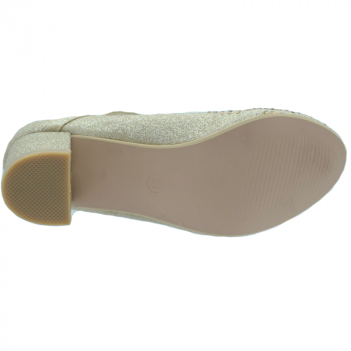 Pantofi cu toc pentru fete MRS R1311-1AU-29, Auriu [3]