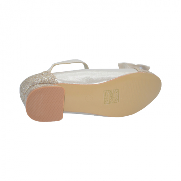 Pantofi cu toc pentru fete MRS R1509-1, Auriu [3]