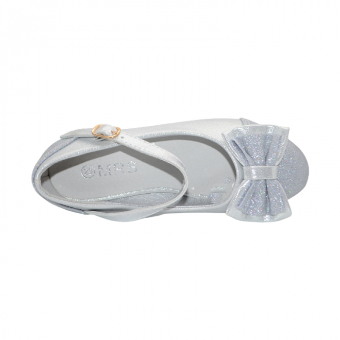 Pantofi cu toc pentru fete MRS R1509, Argintiu [4]