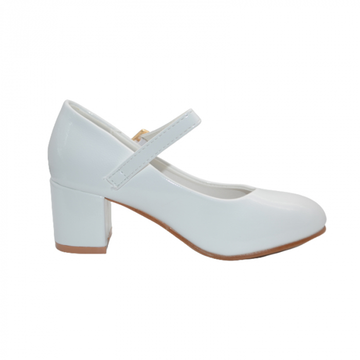 Pantofi cu toc pentru fete MRS R1532-1, Alb [3]