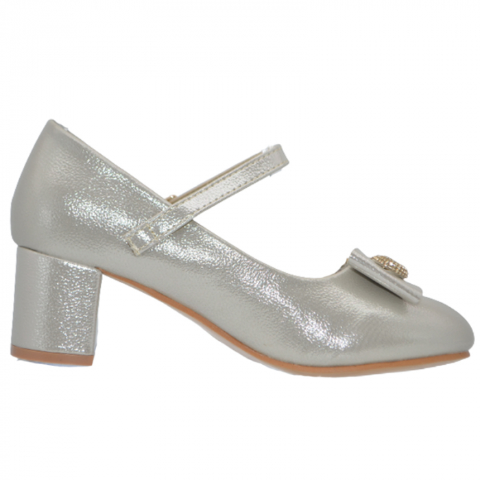 Pantofi cu toc pentru fete MRS M1535, Auriu [2]