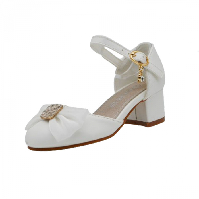Pantofi cu toc pentru fete MRS R2024-10, Alb [1]