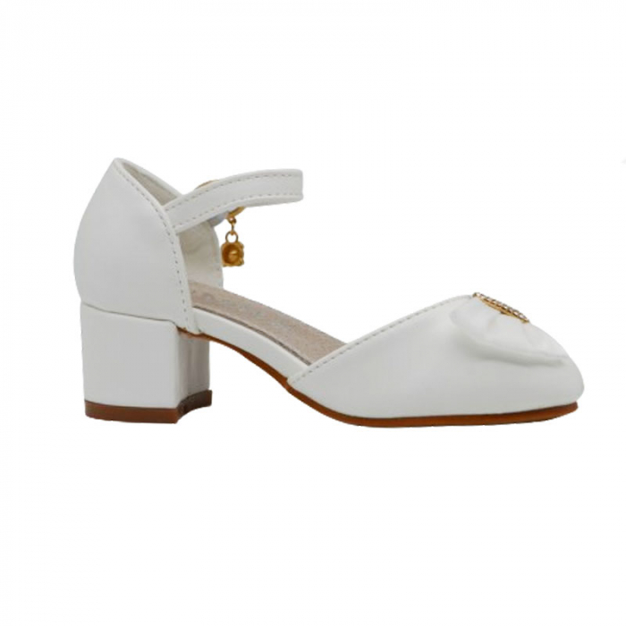 Pantofi cu toc pentru fete MRS R2024-10, Alb [2]
