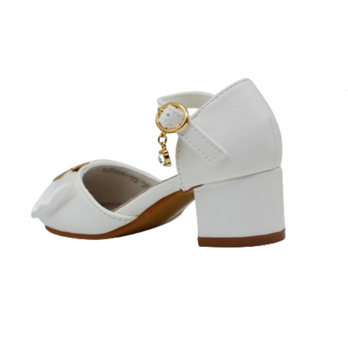 Pantofi cu toc pentru fete MRS R2024-10, Alb [5]