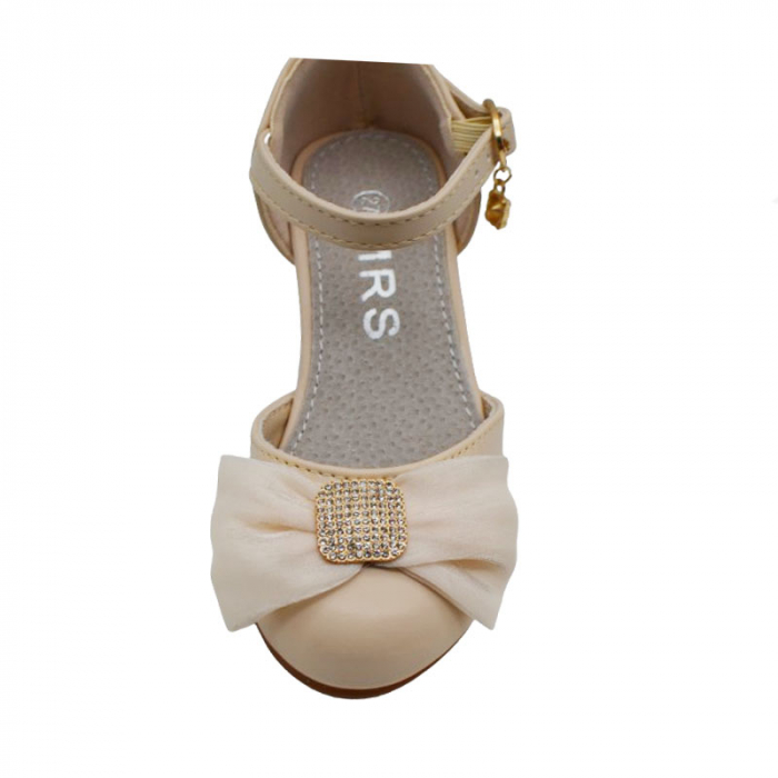 Pantofi cu toc pentru fete MRS R2024-10B, Bej [4]