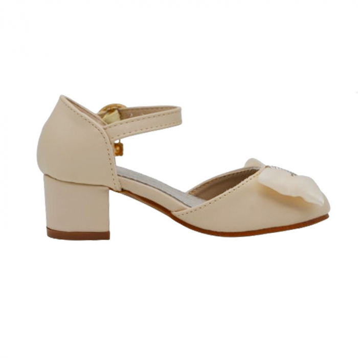 Pantofi cu toc pentru fete MRS R2024-10B, Bej [2]