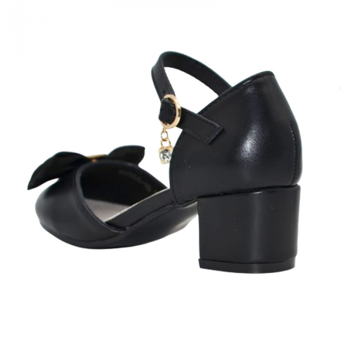 Pantofi cu toc pentru fete MRS R2024-10N, Negru [4]