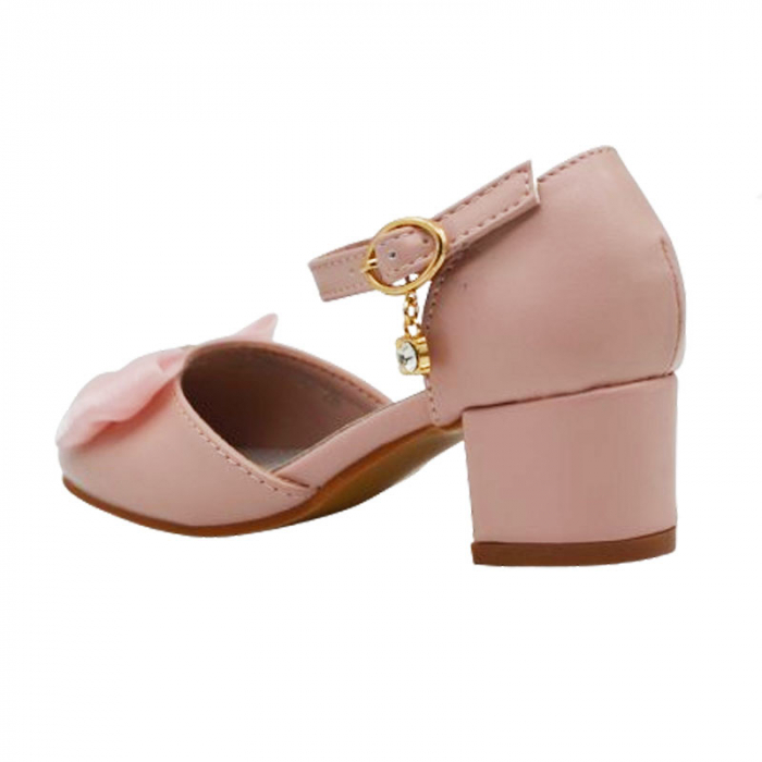 Pantofi cu toc pentru fete MRS R2024-10R, Roz [5]