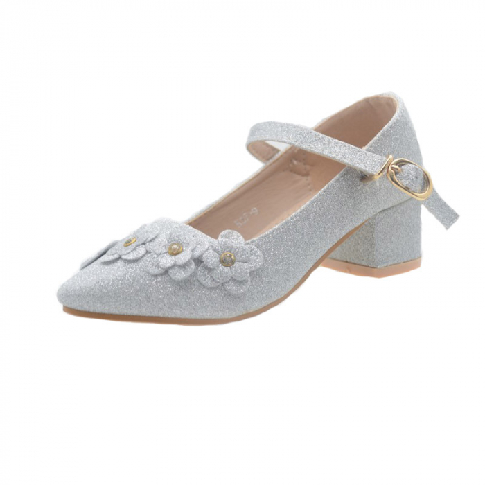 Pantofi cu toc pentru fete MRS R37-9-29, Argintiu [1]
