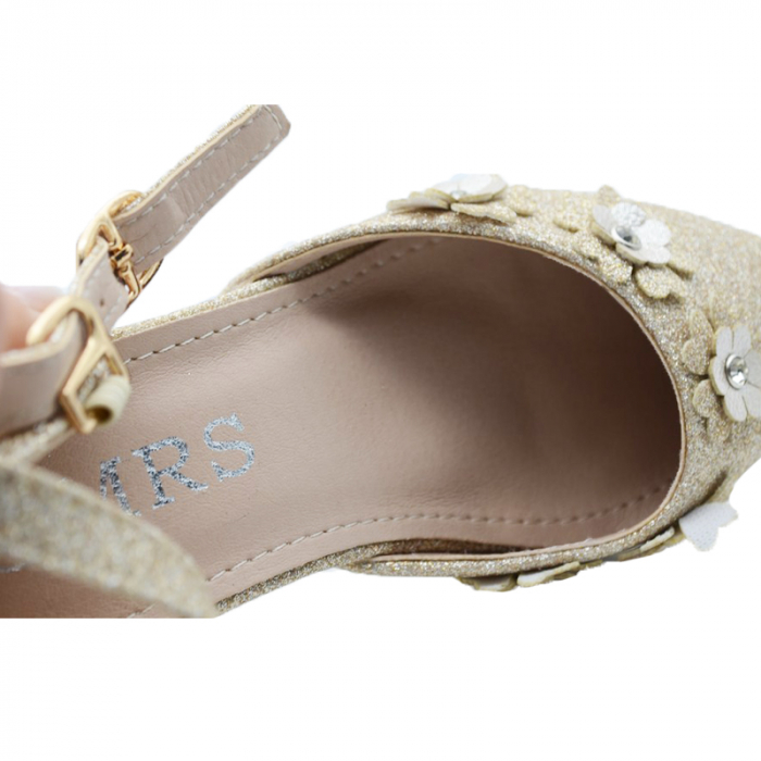 Pantofi cu toc pentru fete MRS R7070-4A-28, Auriu [4]