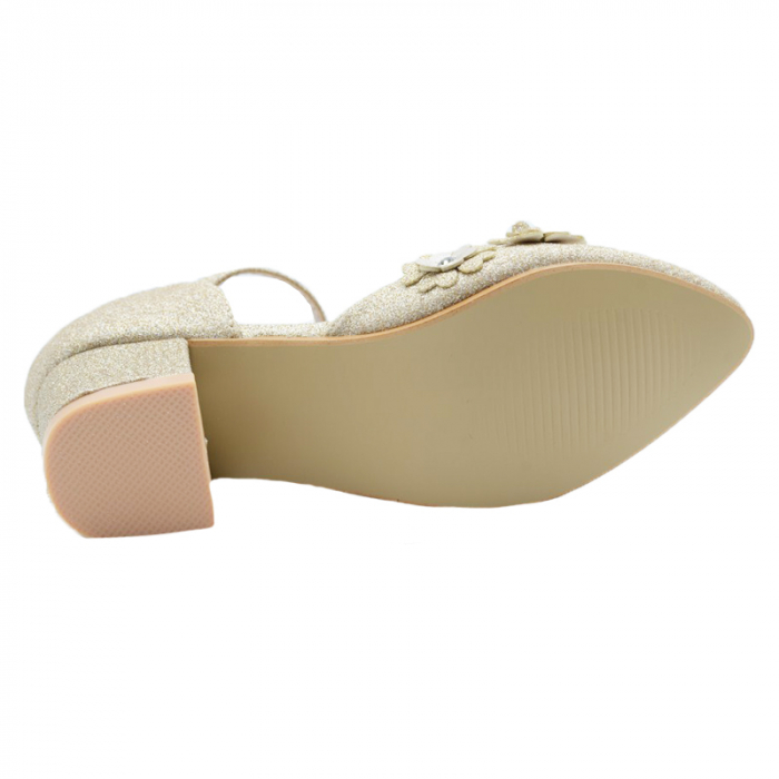 Pantofi cu toc pentru fete MRS R7070-4A-28, Auriu [2]