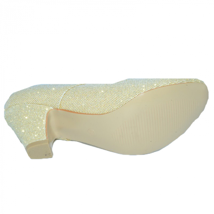 Pantofi cu toc pentru fete Miss Q F6622-23-35, Auriu [3]