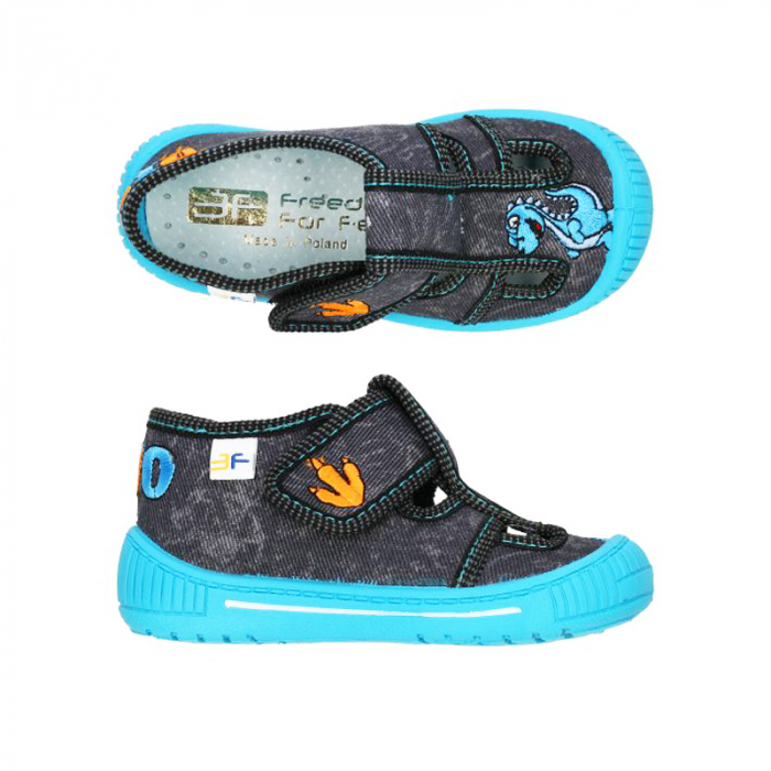 Pantofi din panza pentru baieti 3F 3FP-12-25, Gri [2]