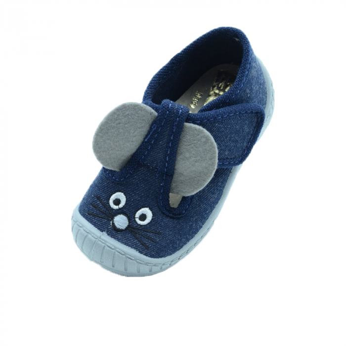 Pantofi din panza pentru baieti 3F F3-8-19, Albastru [2]