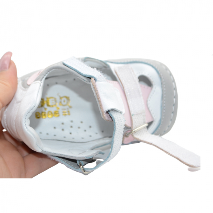 Pantofi din piele ortopedici pentru fete Small Foot SMLFS-30, Gri [4]