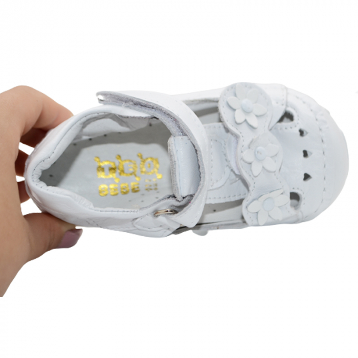 Pantofi din piele ortopedici pentru fete Small Foot SMLFS-31, Alb [2]