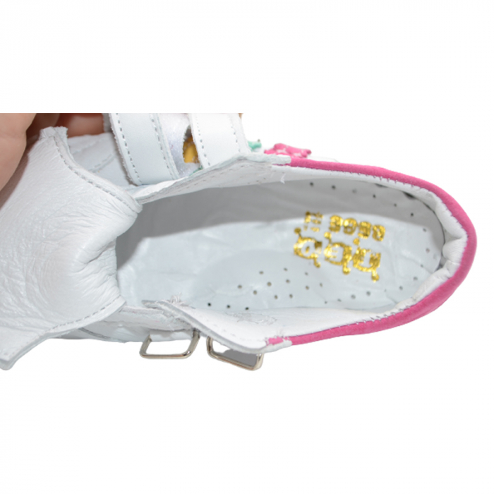 Pantofi din piele ortopedici pentru fete Small Foot SMLFS-35, Alb [4]