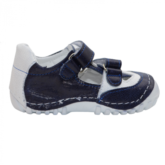 Pantofi din piele pentru baieti Small Foot SMLFS-24, Bleumarin [2]