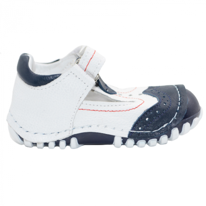 Pantofi din piele pentru baieti Small Foot SMLFS-25, Alb [3]