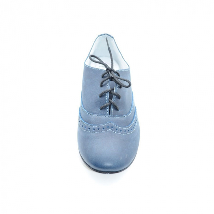 Pantofi din piele pentru fete Emel E2118-1-31, Bleumarin [2]