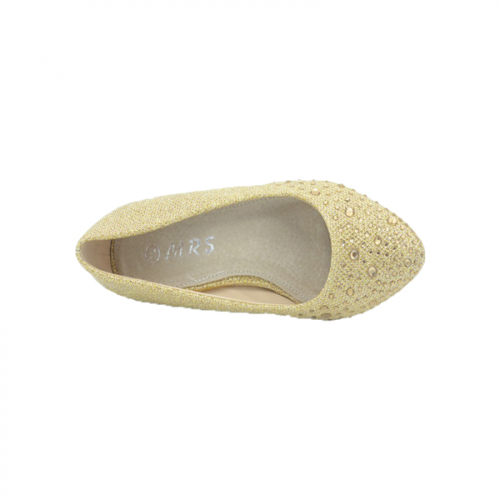 Pantofi eleganti cu toc pentru fete MRS M12811-35, Auriu [2]