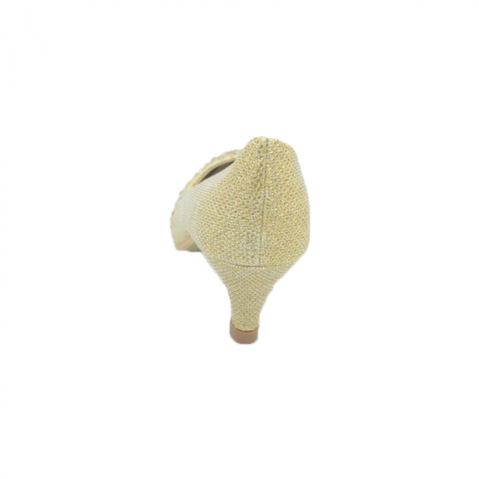 Pantofi eleganti cu toc pentru fete MRS M12811-35, Auriu [3]