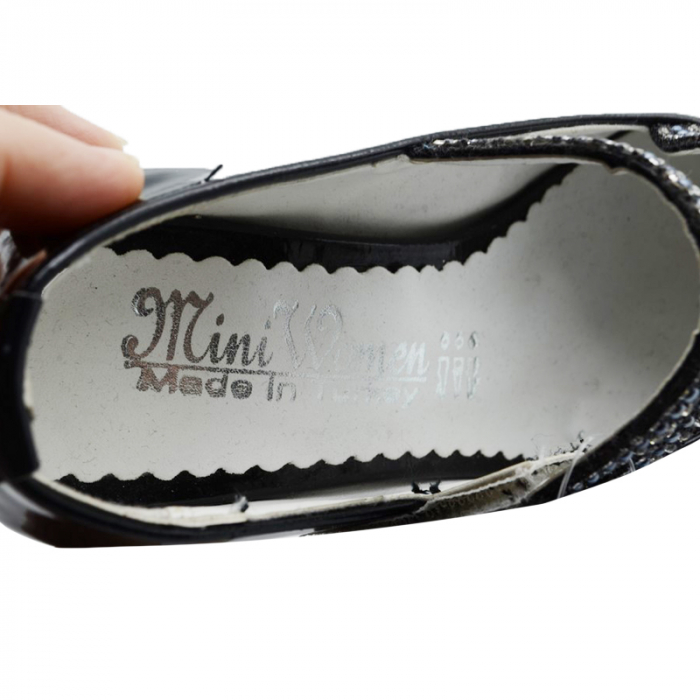 Pantofi eleganti cu toc pentru fete MiniWomen PTMW-1-31, Negru [2]