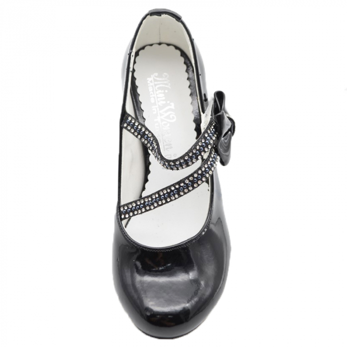 Pantofi eleganti cu toc pentru fete MiniWomen PTMW-1-31, Negru [3]
