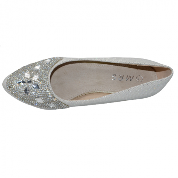 Pantofi eleganti cu toc pentru fete MRS M1283AR, Argintiu [2]