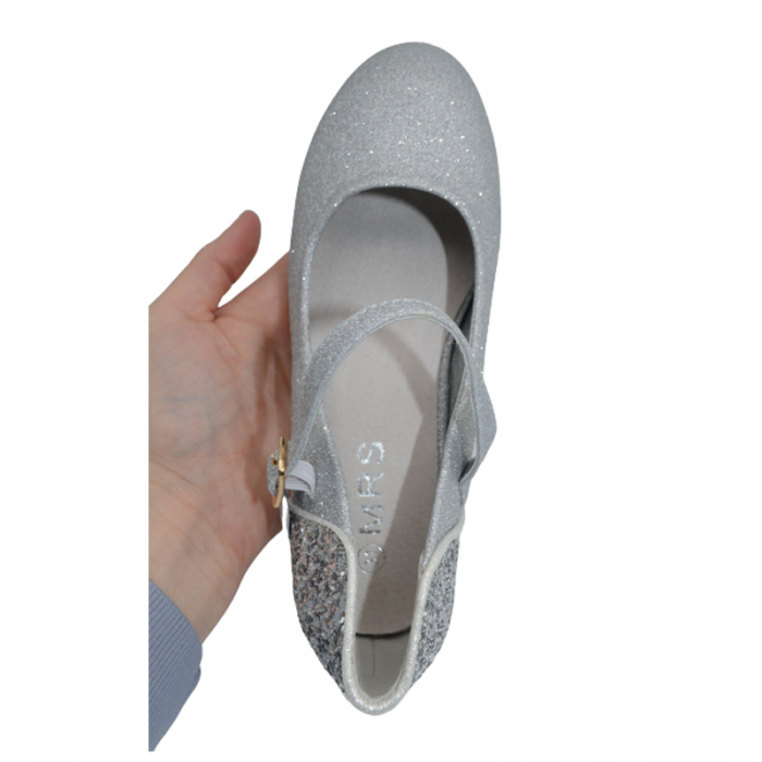 Pantofi eleganti cu toc pentru fete MRS M1503-31, Argintiu [2]