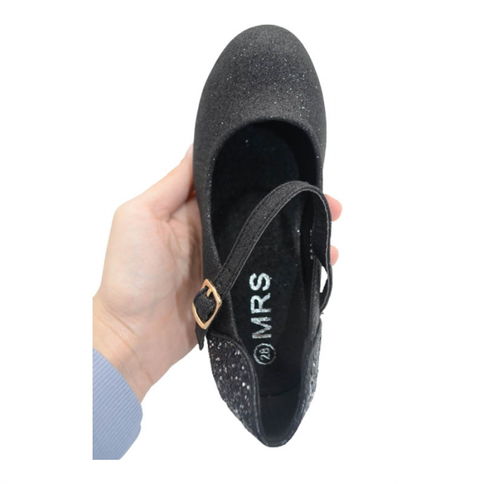 Pantofi eleganti cu toc pentru fete MRS M1503N, Negru [4]