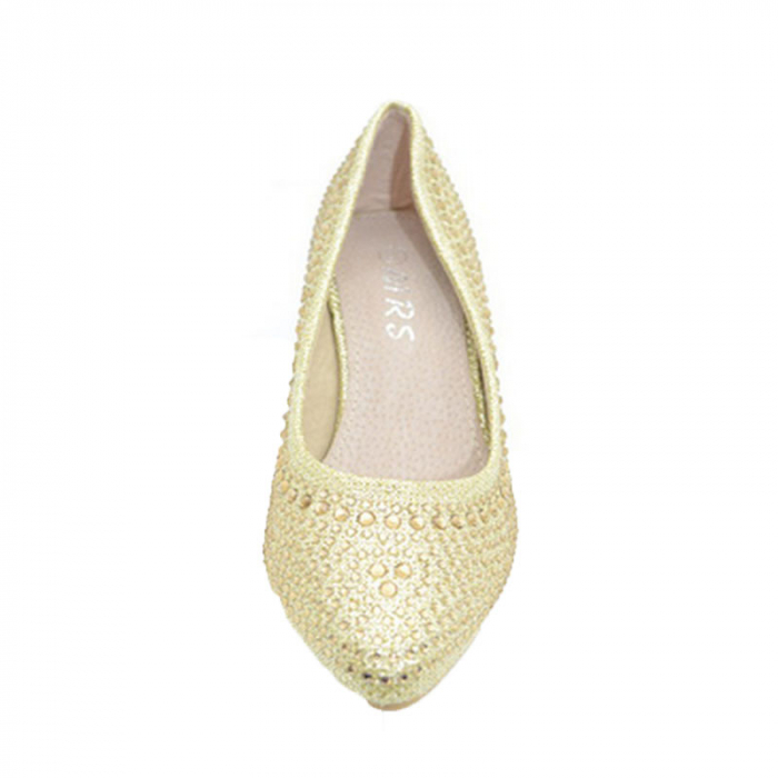 Pantofi eleganti cu toc pentru fete MRS M1289-A1-32, Auriu [3]