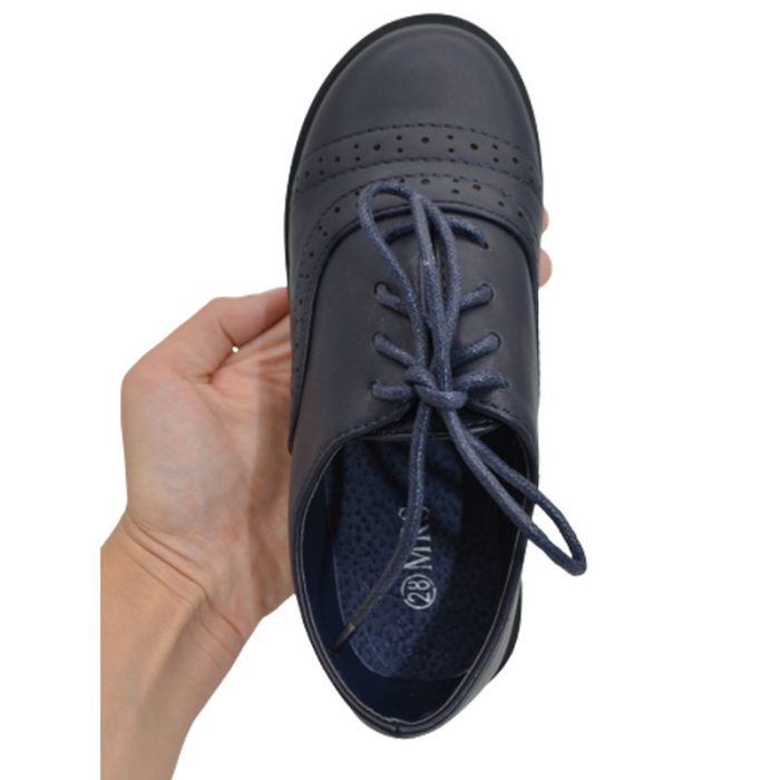 Pantofi ortopedici eleganti pentru baieti MRS 1524, Bleumarin [5]