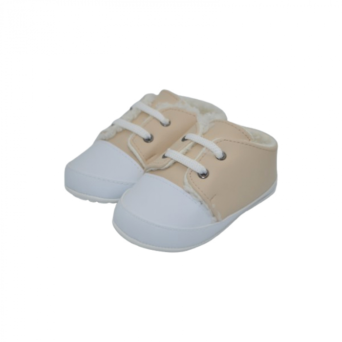 Pantofi imblaniti pentru bebelusi, Mini Junior, PNTF-MJ1, Crem [1]