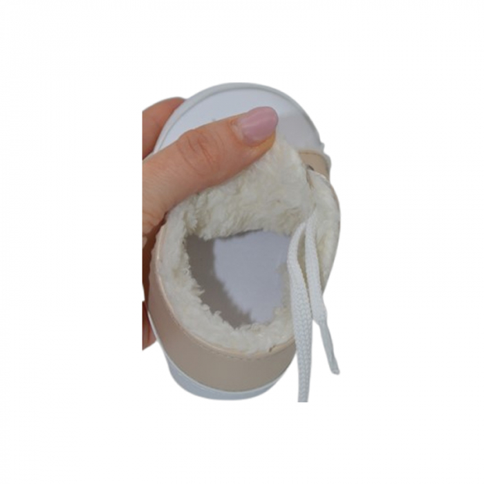 Pantofi imblaniti pentru bebelusi, Mini Junior, PNTF-MJ1, Crem [3]