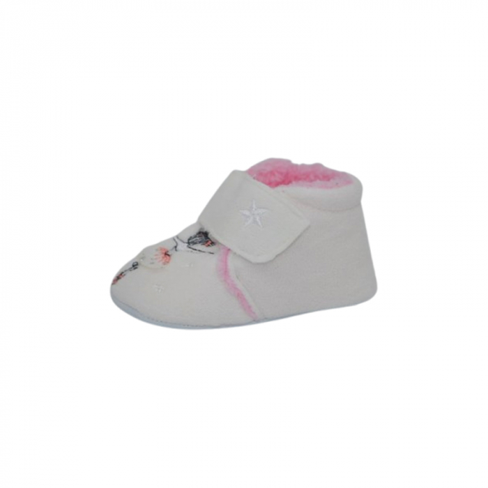 Pantofi imblaniti pentru bebelusi, Mini Junior, PNTF-MJ7, Alb [1]
