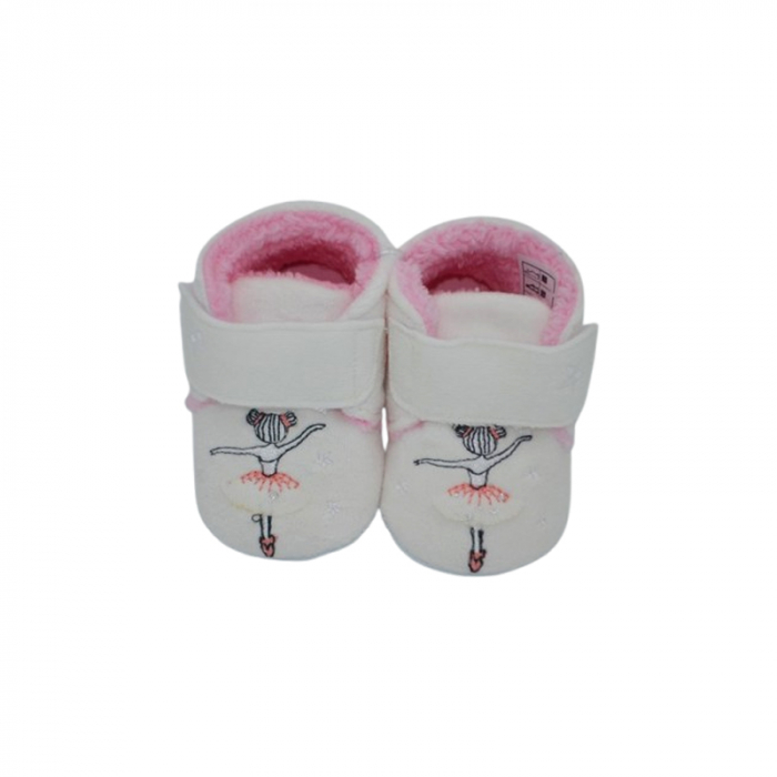 Pantofi imblaniti pentru bebelusi, Mini Junior, PNTF-MJ7, Alb [2]