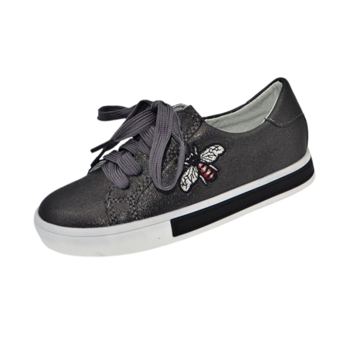 Pantofi ortopedici cu brant din piele, pentru fete, Bessky HFB1319-1, Gri [1]
