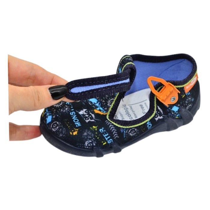 Pantofi ortopedici, din panza, pentru baieti, Renbut RNN-0810B, Bleumarin [5]